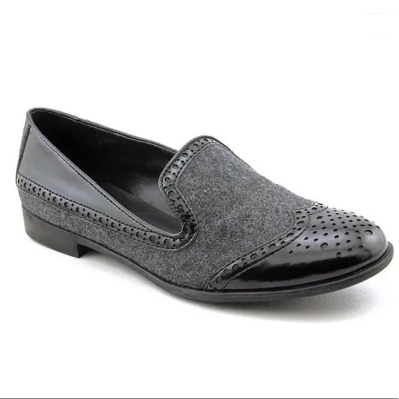 Franco Sarto Shoes - Franco Sarto Tweed Textured Patent Leather Loafers